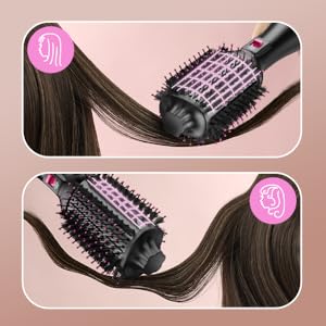 KIPOZI Hot Air Brush 4 in 1 Hot Air Comb Reduces Frizz Static Electricity Hair Dryer Blow Dryer Brush Create Voluminous Curls