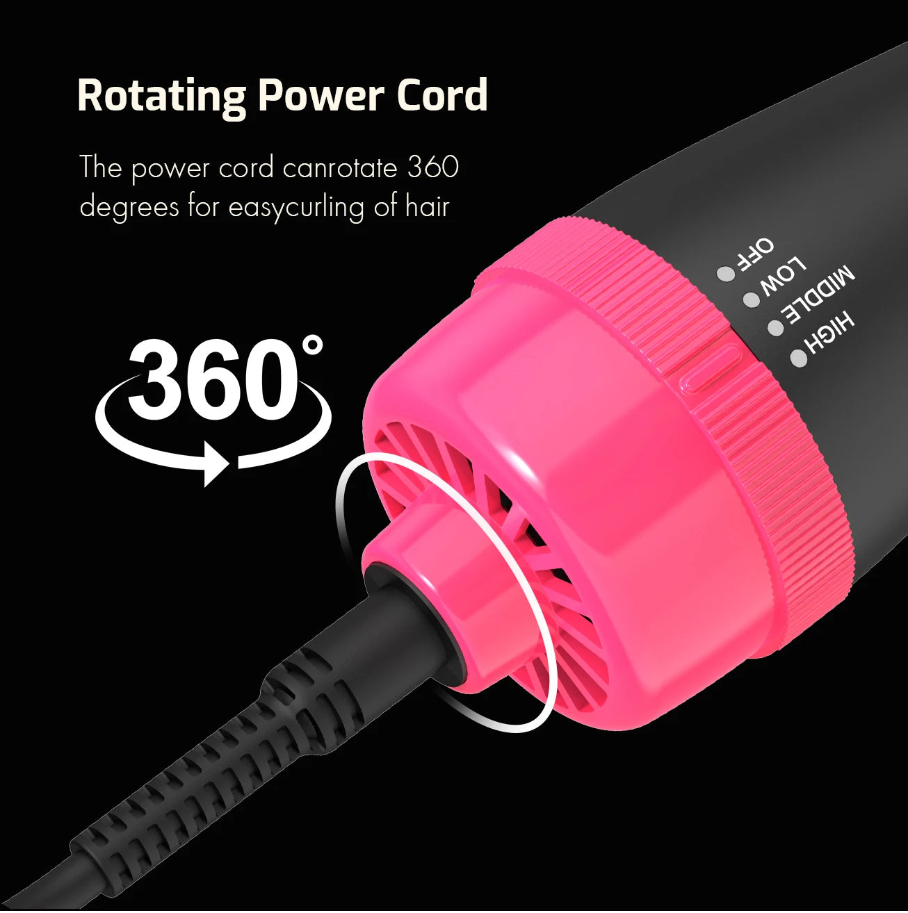 3IN1 Hot Air Brush One-Step Hair Dryer Styler and Dryer Blow Dryer Brush Professional Heating Comb 1000W Straightener Hair Comb