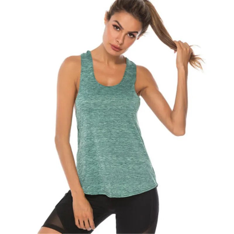 Gym Fitness Vest Women Sleeveless Workout Tank Yoga Shirt Tops For Women Fitness Jogging Yoga Tank Shirt