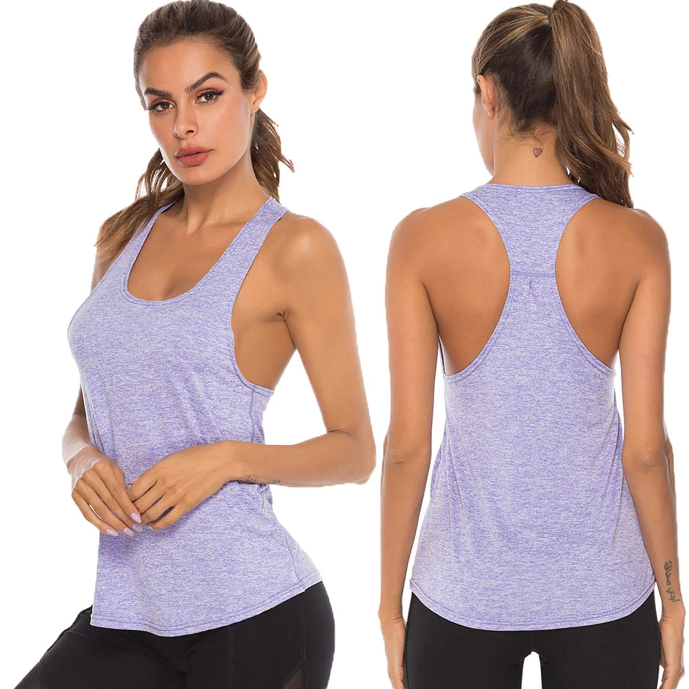 Gym Fitness Vest Women Sleeveless Workout Tank Yoga Shirt Tops For Women Fitness Jogging Yoga Tank Shirt