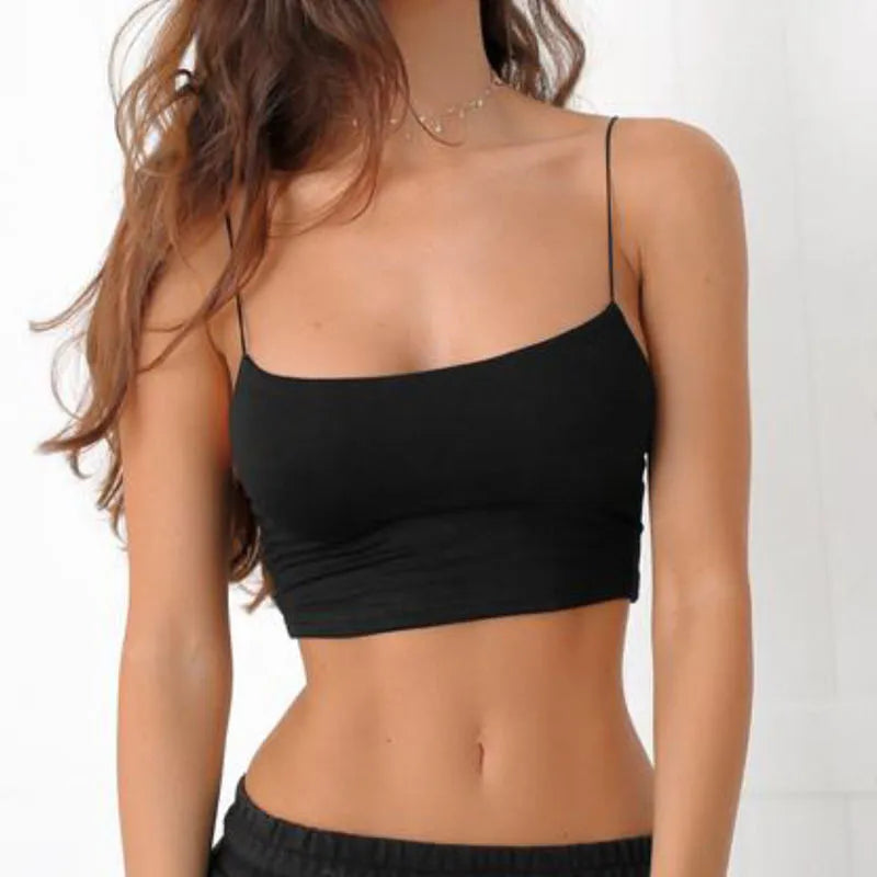 2025 New Fashion Women Sexy Crop Tops Solid Summer Camis Women Casual Tank Tops Vest Sleeveless Crop Tops blusas