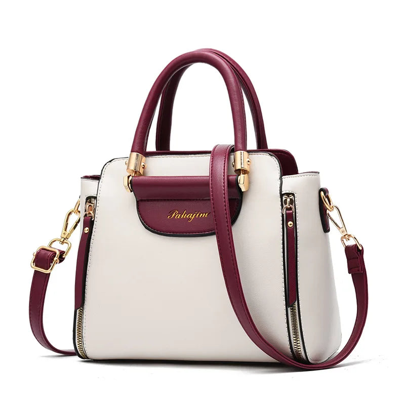 Women's bag 2025 new fashion women's bags hit color hand-held bag Europeand the United States all-match shoulder messenger bag