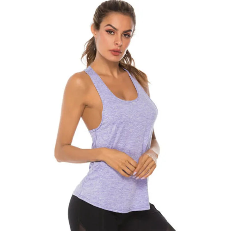 Gym Fitness Vest Women Sleeveless Workout Tank Yoga Shirt Tops For Women Fitness Jogging Yoga Tank Shirt