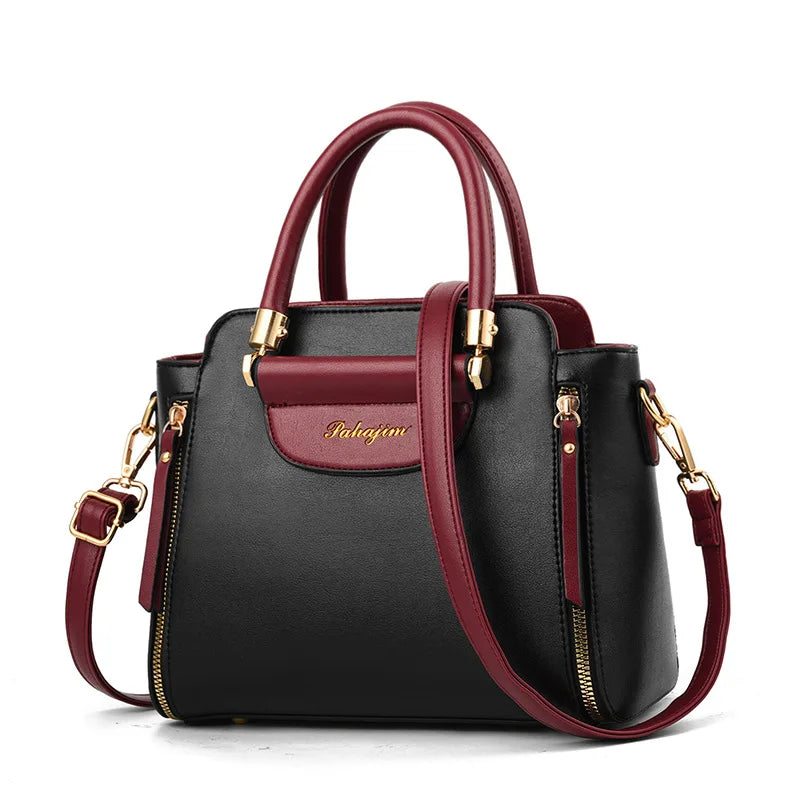 Women's bag 2025 new fashion women's bags hit color hand-held bag Europeand the United States all-match shoulder messenger bag