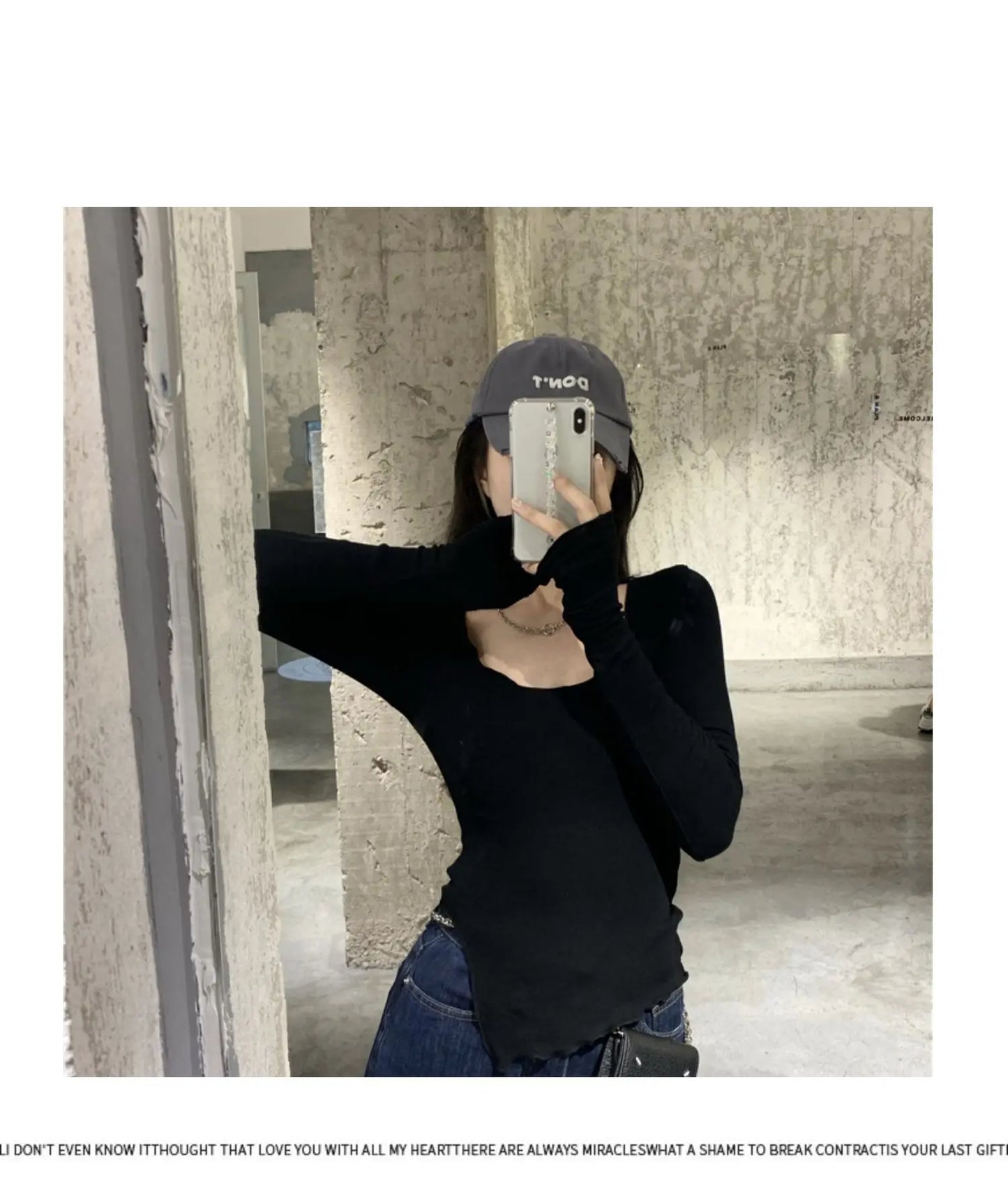 Long Sleeve T-shirts Women Fungus Line Irregular Hem Knitted Slender Autumn Bottoming Tees Chic Fashion Sexy Solid Ulzzang New