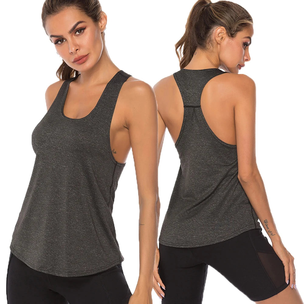 Gym Fitness Vest Women Sleeveless Workout Tank Yoga Shirt Tops For Women Fitness Jogging Yoga Tank Shirt