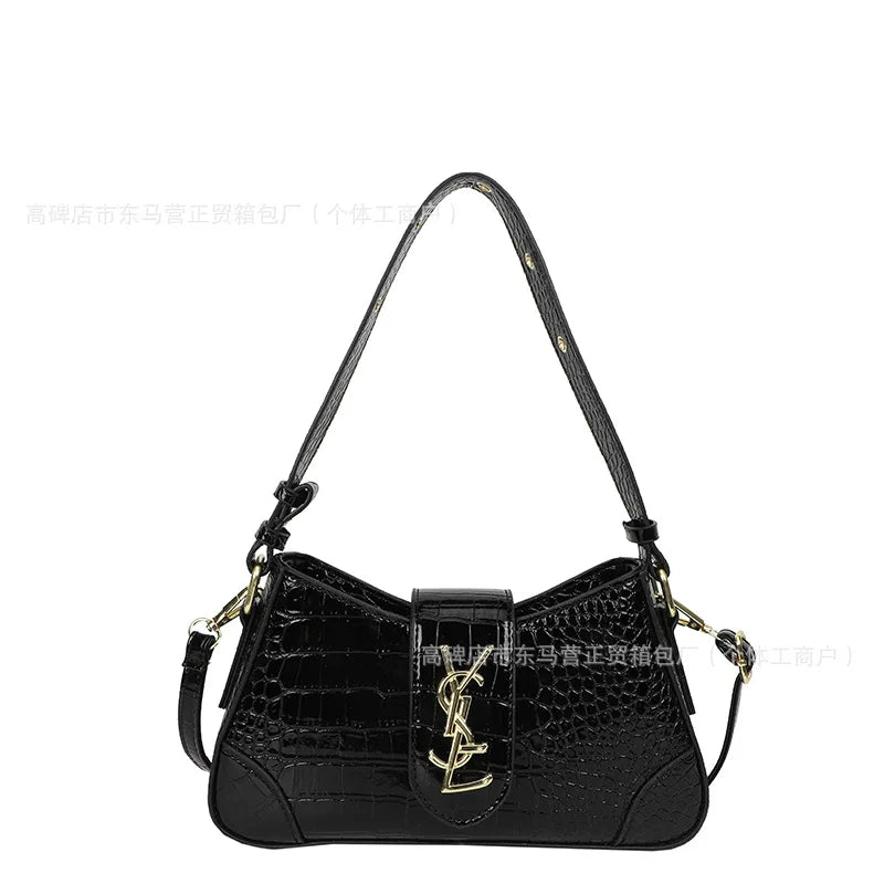 Texture Stone Patterned Armpit Bag 2025 New Simple Single Shoulder Women's Bag Temperament Crossbody Bag Small Fragrance Style