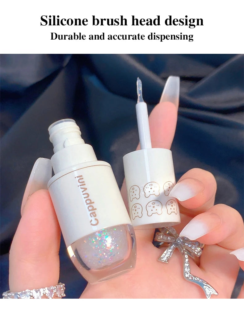 Cappuvini Star Dots eye shadow Liquid Pearlescent Fine Flashing Easy to Dizzy High gloss Cubs Bowling Ball Liquid eye shadow