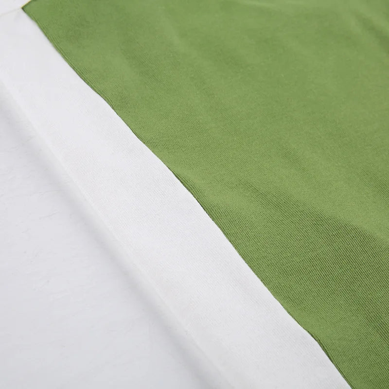 Sleeveless Knitted Crop Tops Green Sexy Basic Patchwork 2024 Summer Casual Cami Backless Y2k Vintage Tank Top Women