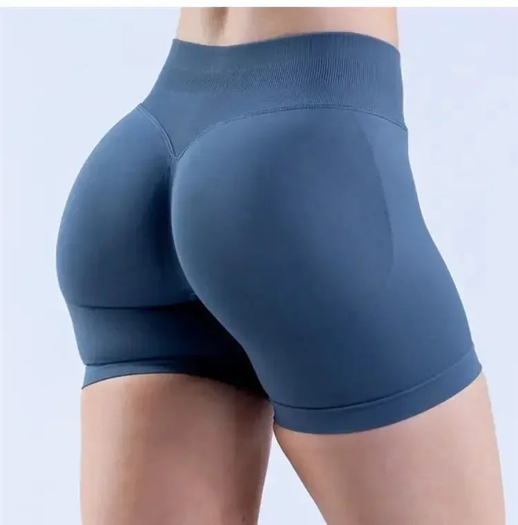 Summer High Waisted Yoga Shorts Women Fashionable and Sexy Running Fitness Pants Solid Color High Elastic Yoga Leggings