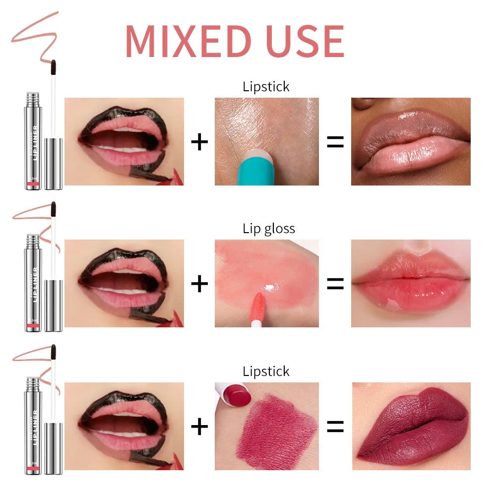 4Color Peel Off Lip Liner Tattoo Waterproof Long Lasting Matte Non-Stick Fading Lip Tint Sexy Red Contour Lips Make Up Cosmetics