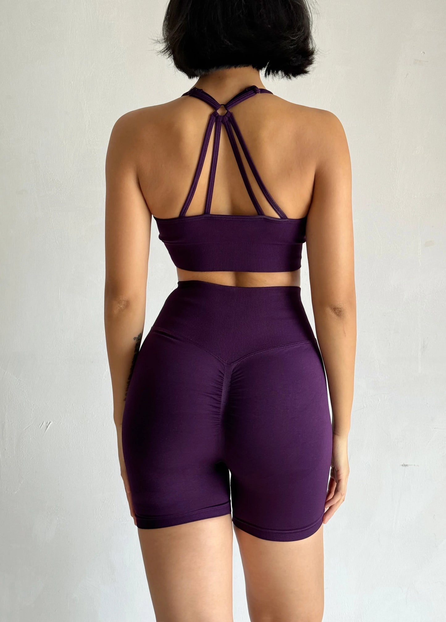 2 Pcs Yoga Sets Women High Waist Workout Outfits Gym Wear Gym Clothing Sports Suits Fitness Tracksuit Sportswear Shorts Suit