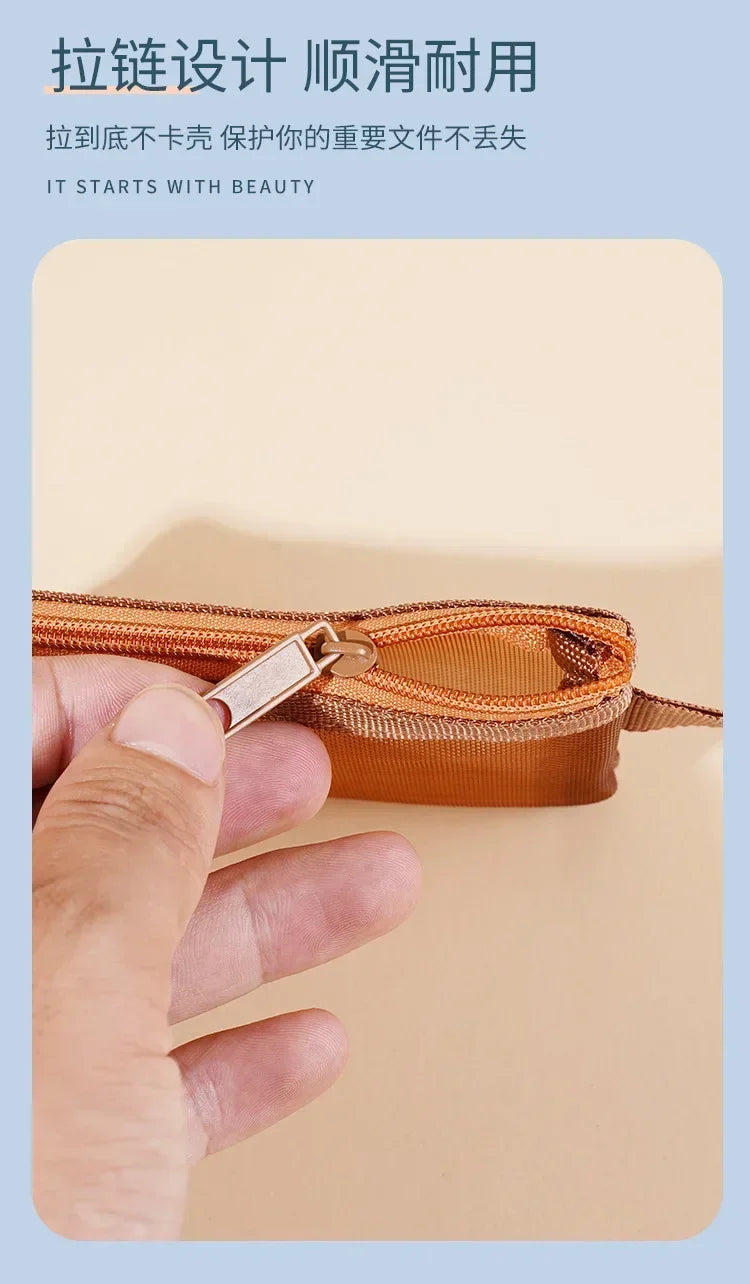 Small Square Solid Color Coin Bag Nylon Mesh Lipstick Key Earphone Organizer Holder Bus Bank ID Credit Cards Pouch Case Storage