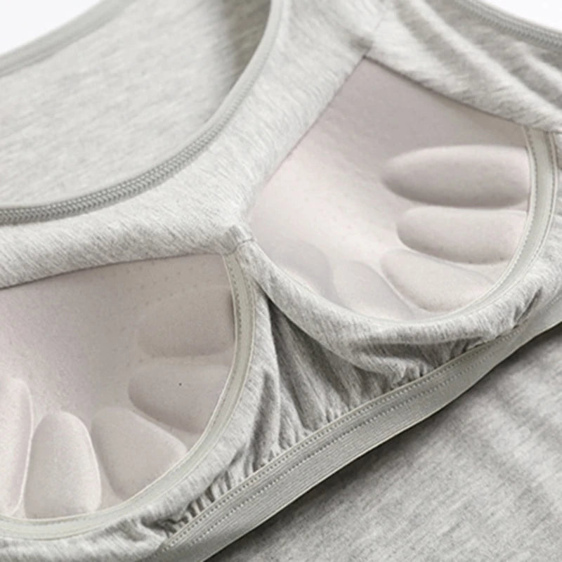 2023 Women's Vest Tops with Built In Bra Neck Vest Solid Color Padded Slim Fit Tank Tops Sexy Shirts Feminino Casual Tank Tops
