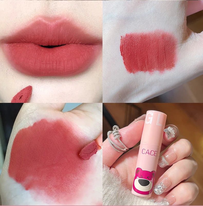 CACE 3 Pcs Sweet Liquid Lipstick Set Matte Velvet Lip Glaze Waterproof Long Lasting Non-marking Lip Tint Cosmetic Kits Lipgloss