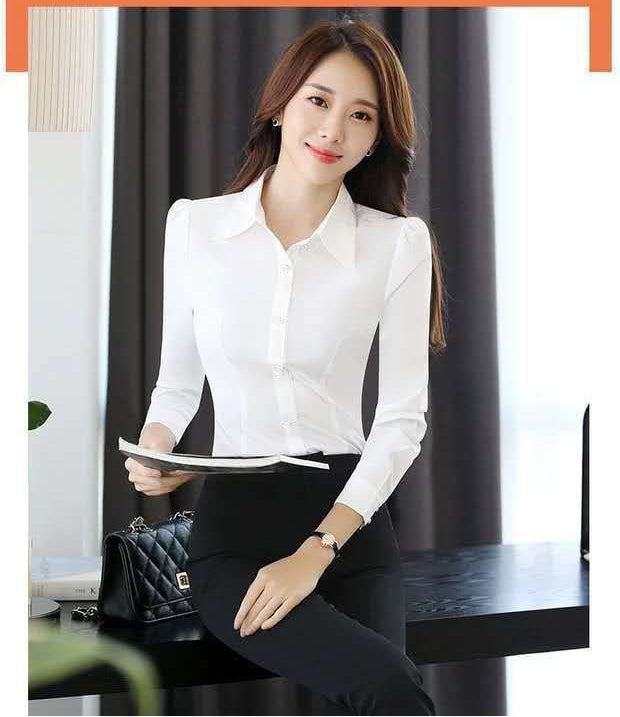 White Shirt Women Chiffon Dress Shirt Long Sleeve Blouses Slim Women Tops OL Korean Fashion Women Shirts Autumn Working Clothes