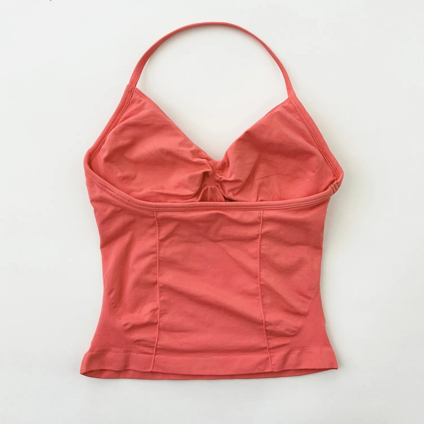 ARFTE Longline Strappy Gym Top Backless Gym Clothes Women Scrunch Built-in Bra With Removable Cups Yoga Tank Tops