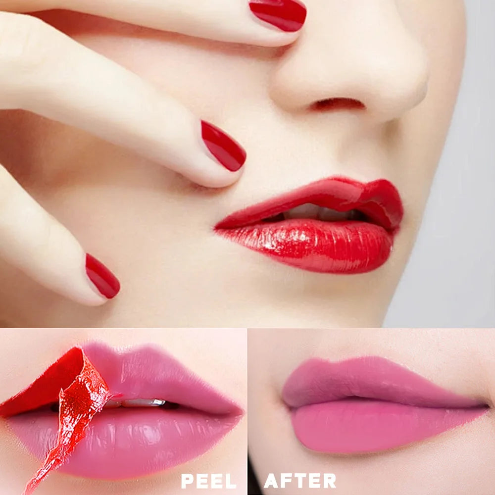Julystar Peel Off Liquid Lipstick 6 Color Waterproof Lasting Matte Pink Lip Gloss Moisturizer Tear-off Lip Stain Cosmetic Makeup