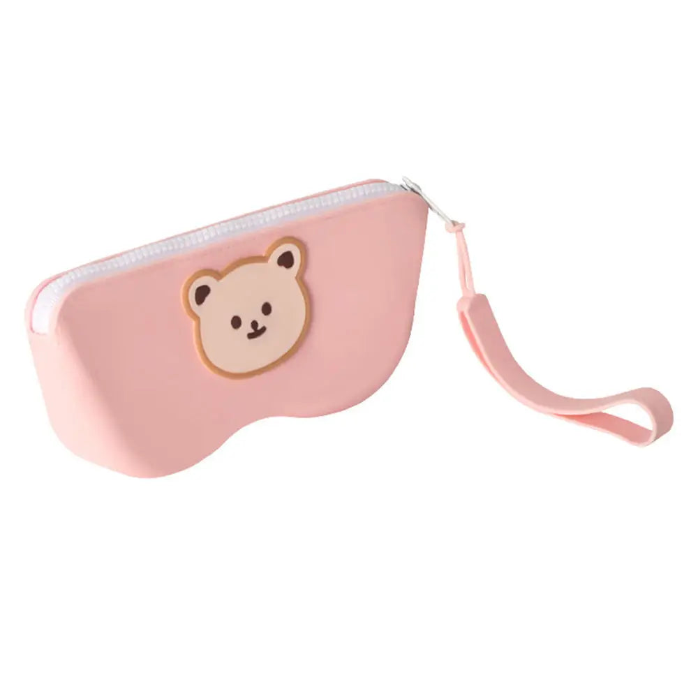 Silicone Zipper Glasses Bag Sunglasses Storage Protective Cover Hanging Bag Coin Purses For Women Girls Waterproof Glasses Box