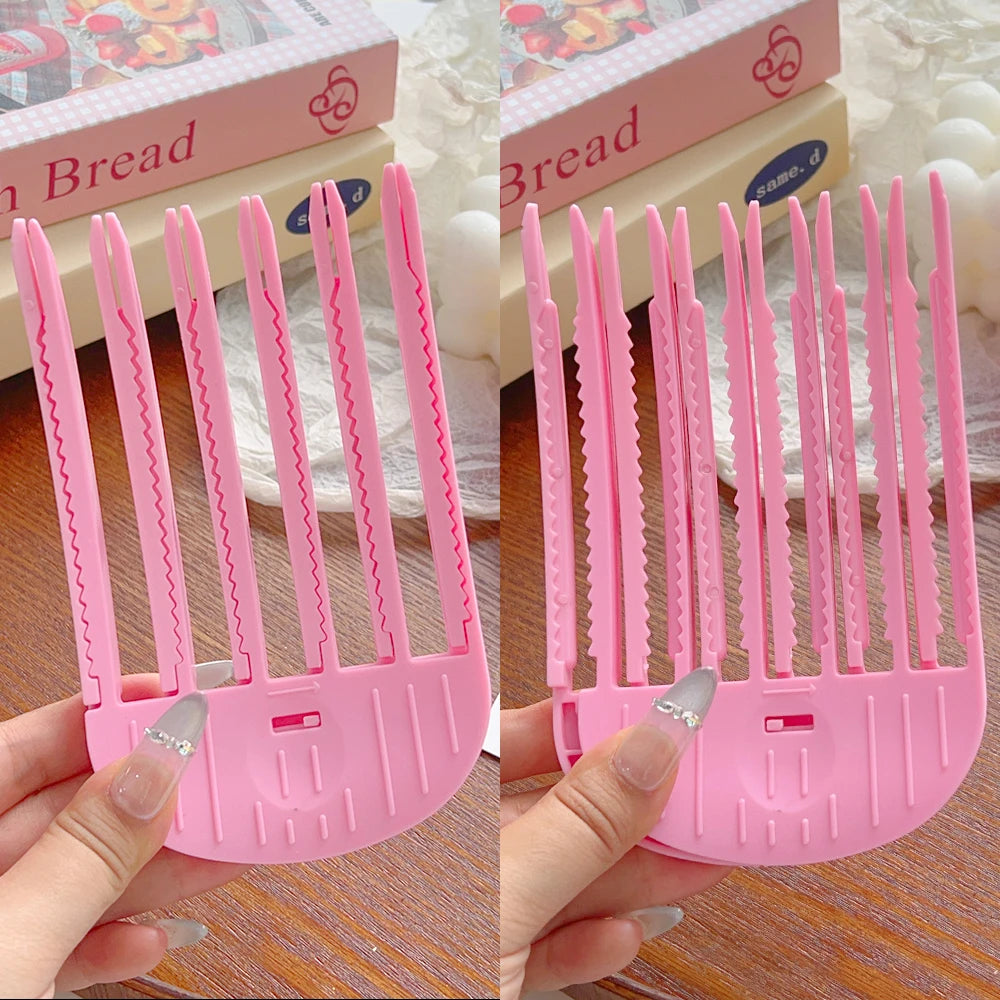 1/2pcs Korean Fluffy Hair Roots Clips Comb Lazy Hair Top Styling Curling Barrel Portable Hairs Clip Volume Wind Sculpting Comb