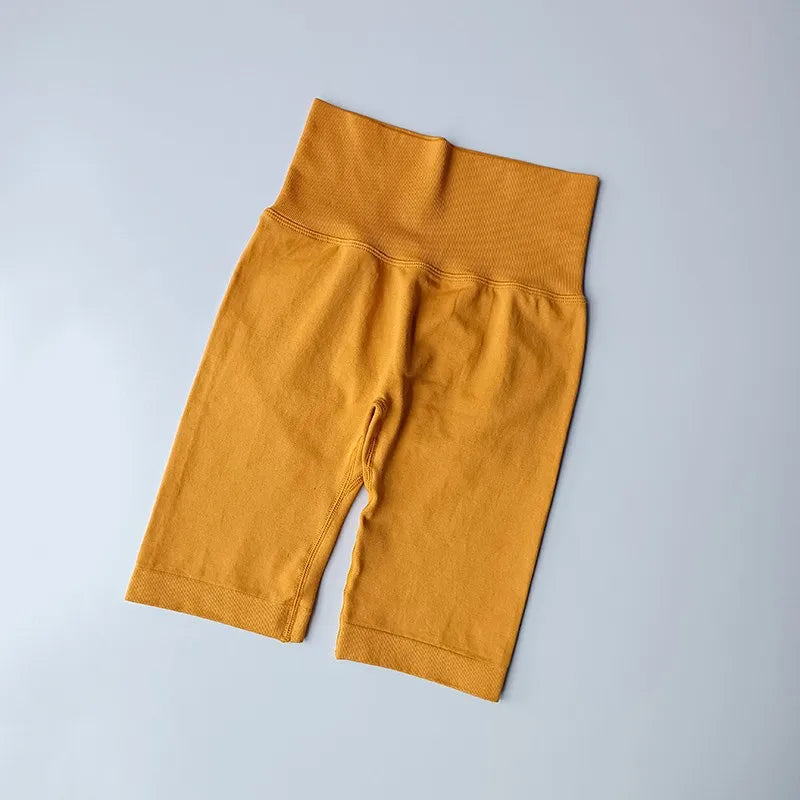 Women Yoga Shorts High Waist Sport Shorts Hip Push Up Soft Fitness Quick Dry Running Shorts Tummy Control Workout Gym Shorts