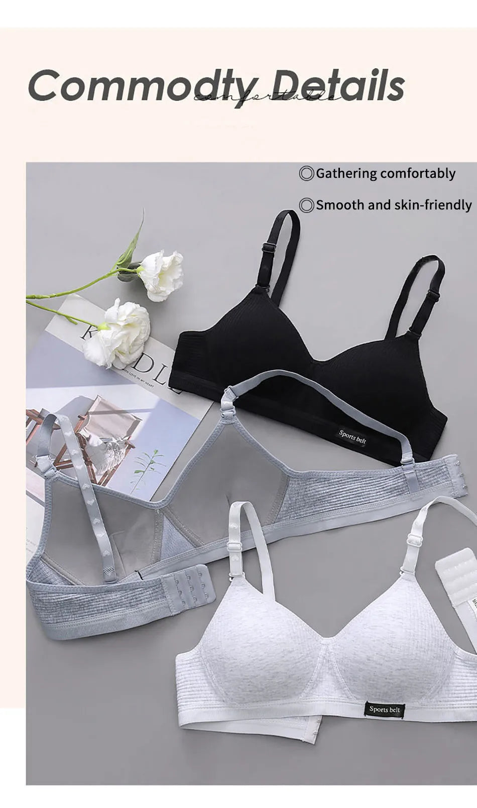 Girl Training Bras Cotton Underwear Back Buckle Design Bralette Adolescent Comprehensive Breathable Teenager Girl Sport Tops Bra