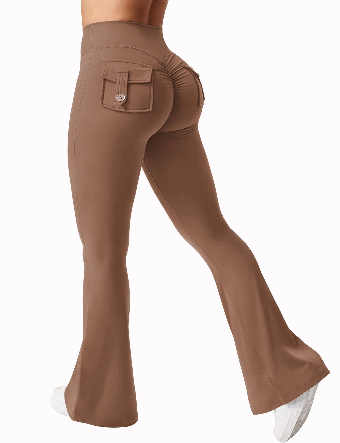 2024 Newest Women Wide Leg High Stretch Yoga Leggings Naked Feeling Compression Fitness Workwear with pockets Yoga Pant 