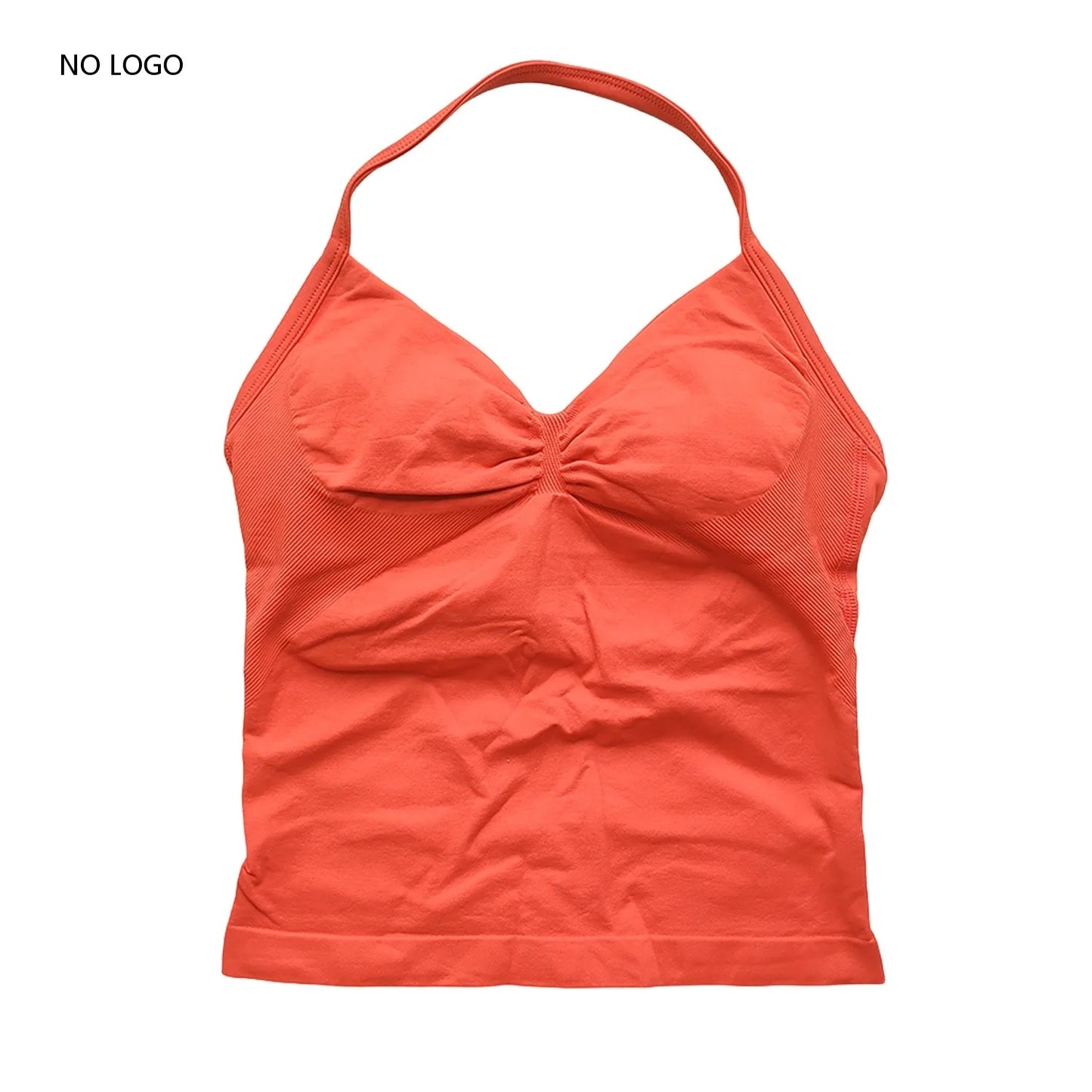 ARFTE Longline Strappy Gym Top Backless Gym Clothes Women Scrunch Built-in Bra With Removable Cups Yoga Tank Tops