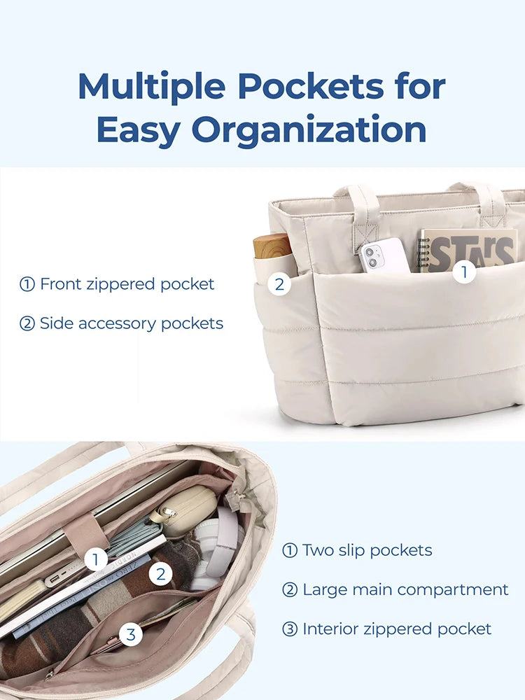 Women's Handbag, Lightweight And Fluffy Tote Bag, Suitable For Travel, Work, Beach, Gym, Large Capacity And Easy To Carry