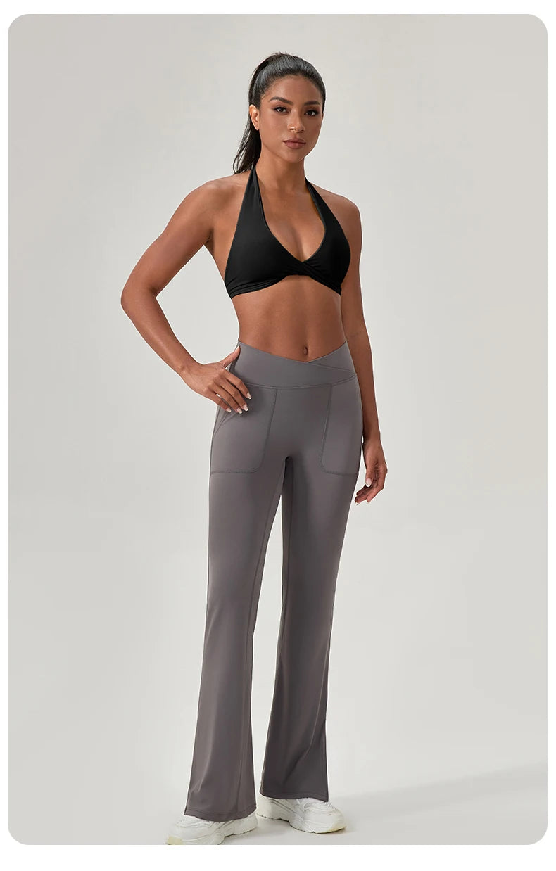 Sports Yoga Bra for Women Halter Neck with Stylish Back Design Sexy Gym Bra for Running Fitness Sports Bras