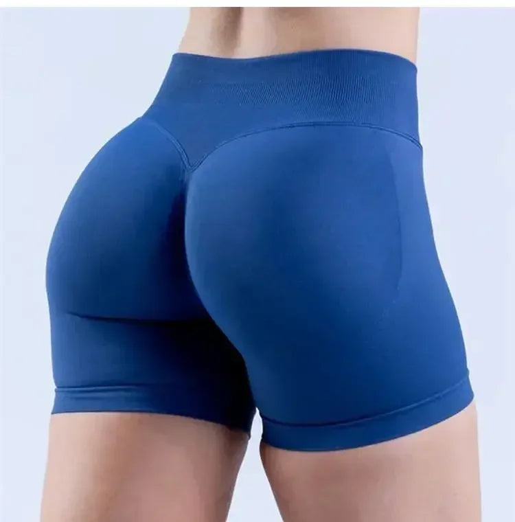 Summer High Waisted Yoga Shorts Women Fashionable and Sexy Running Fitness Pants Solid Color High Elastic Yoga Leggings