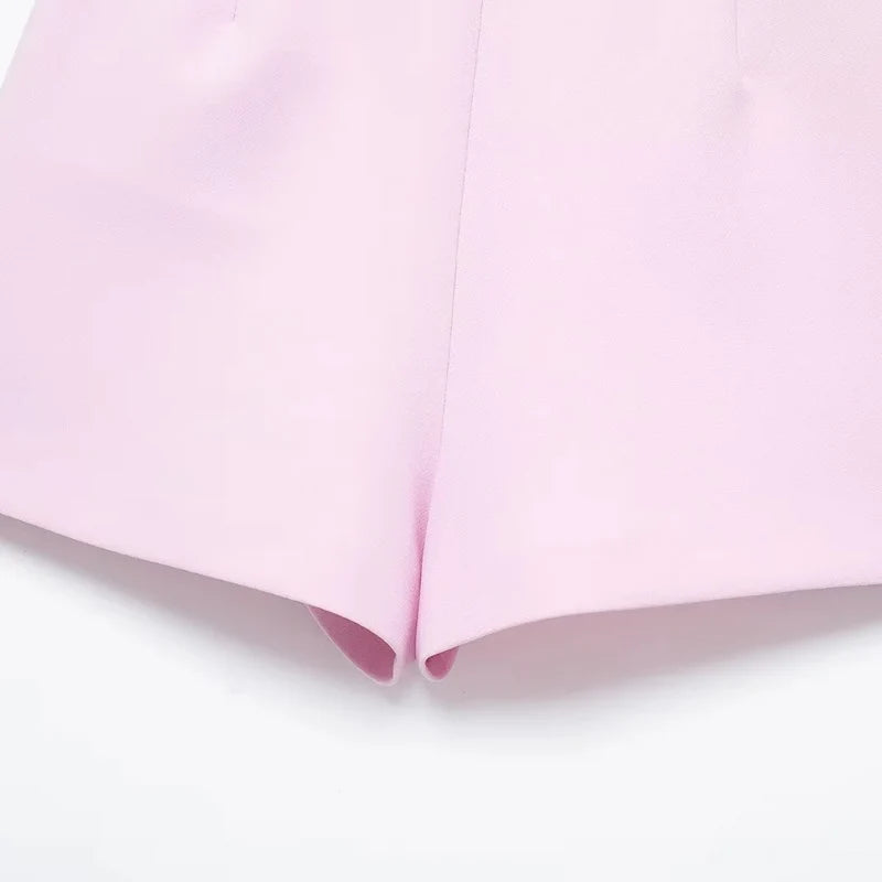 TRAF Bow Two Piece Set Backless Halter Women Top And Mid Waist Lady Skirt New In 2024 Summer Fashion Casual Office Lady Set