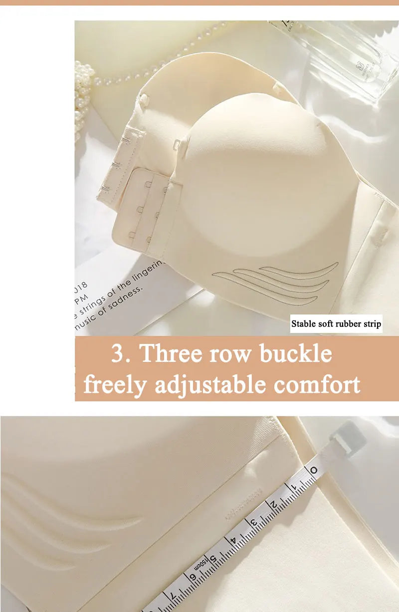 FINETOO Front Closure Sexy Push Up Bra Women Invisible Bras Underwear Lingerie For Female Brassiere Strapless Seamless Bralette