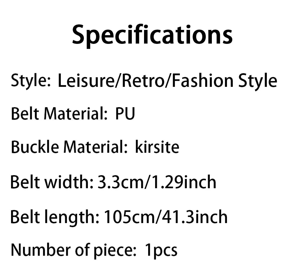 Women's Belt Trend Retro Snake Buckle Belt Fashion Casual Pu Leather Belt With Dress Jeans Belts Gift For Women and Girlfriend