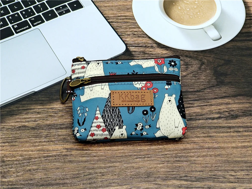 Cute Animals Wallet Zipper Purse Cartoon Small Coin Purse Lightweight Storage Bag Money Bag Key Card Holder For Student Women