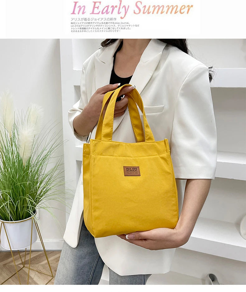 Large Capacity Lunch Bag with Aluminum Foil Insulation for Work, Simple and Practical Top Handle Bag