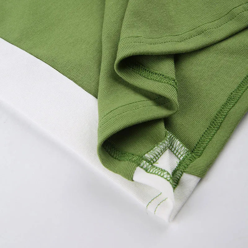 Sleeveless Knitted Crop Tops Green Sexy Basic Patchwork 2024 Summer Casual Cami Backless Y2k Vintage Tank Top Women