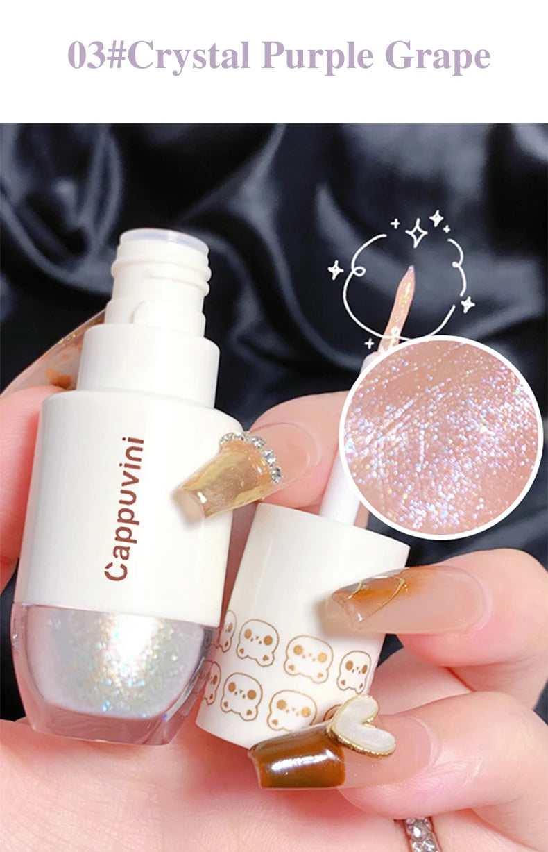 Cappuvini Star Dots eye shadow Liquid Pearlescent Fine Flashing Easy to Dizzy High gloss Cubs Bowling Ball Liquid eye shadow