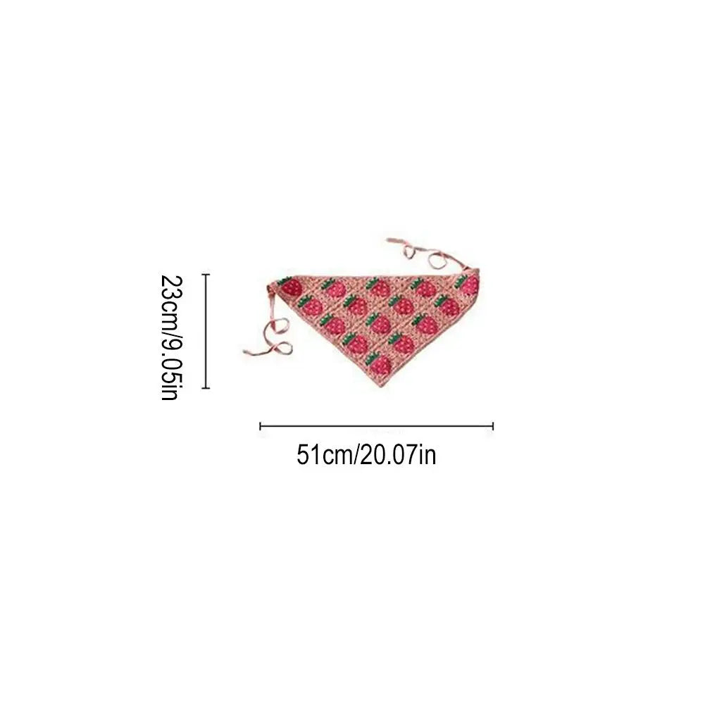 Korean Sweet Cute Handmade Crochet Hollow Triangle Headband Towel Women Spring and Summer Travel Literary Photo Hair Scarf