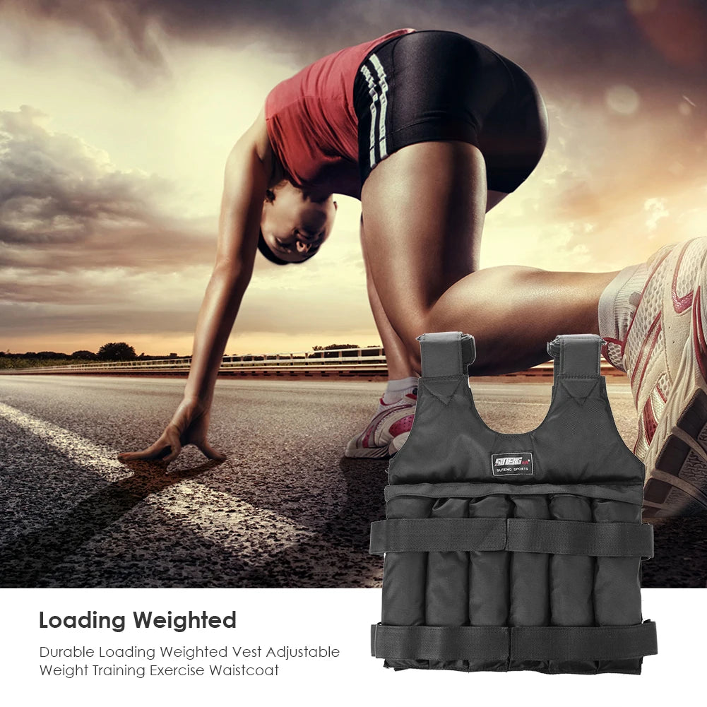 20/50kg Weight Training Suit Empty Bag Fitness Running Vest Adjustable Weight Jacket Workout Equipment for Workout Jogging Gym