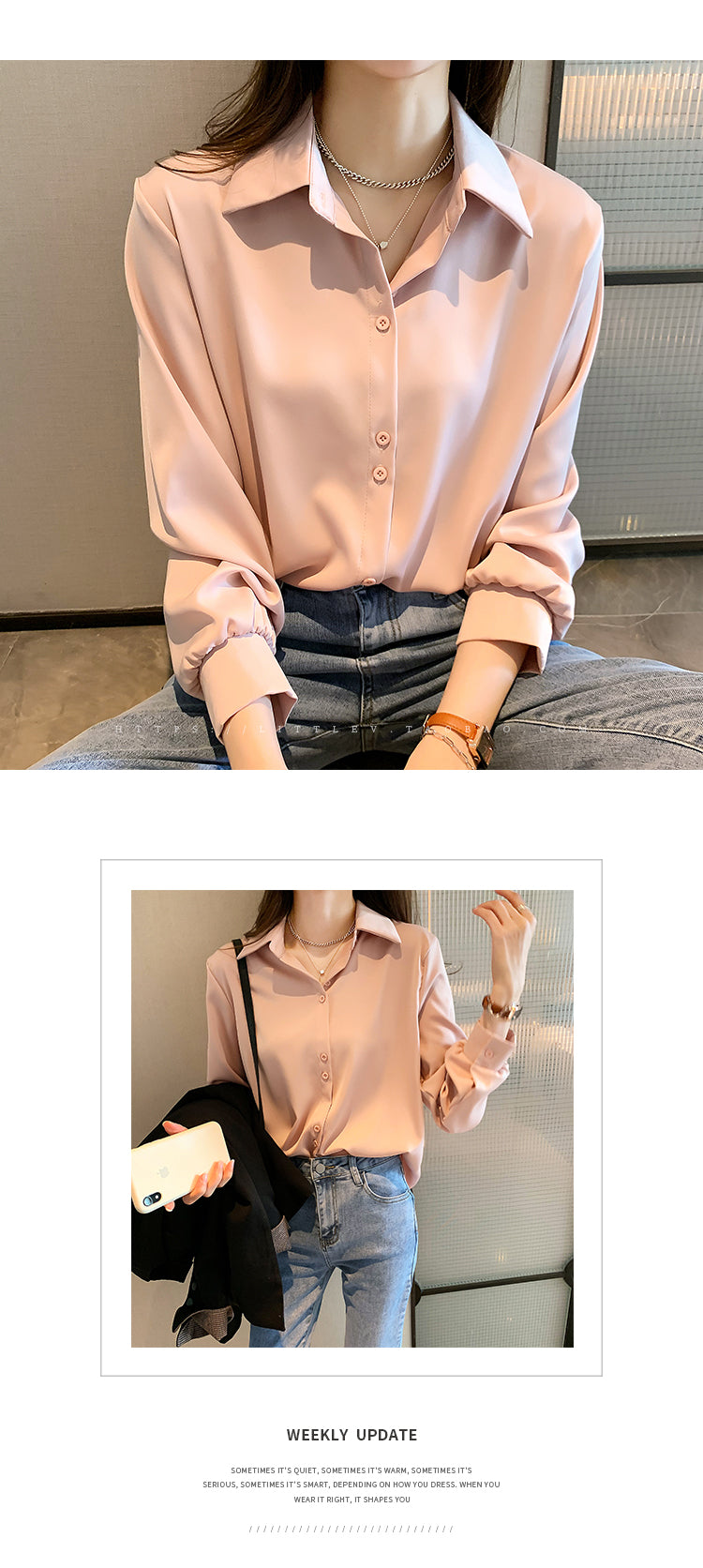 Spring Autumn Casual Chiffon Shirt Women Office Lady Shirts Fashion Female Long Sleeve Loose Solid Blouse Tops S-4XL