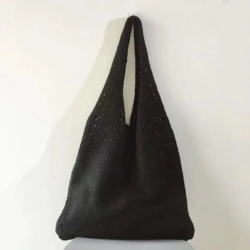 Designer Knitted Handbags Female Large Capacity Totes Women's Pack Summer Beach Bag Big Purses Casual Hollow Woven Shoulder Bags