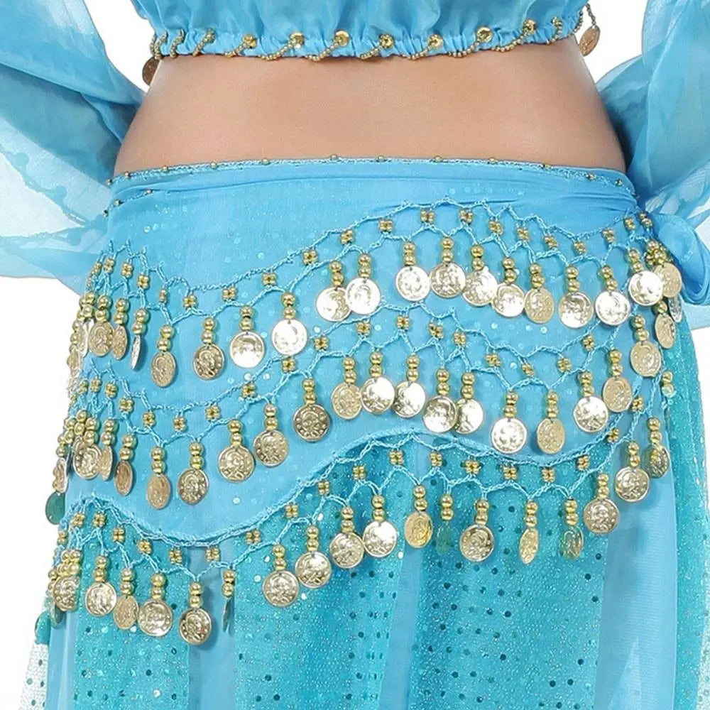 Thailand/India/Arab Dancer Skirt Women Sexy Belly Dance Hip Scarf Wrap Belt Dancer Skirt Female Show Sequins Tassels Costumes