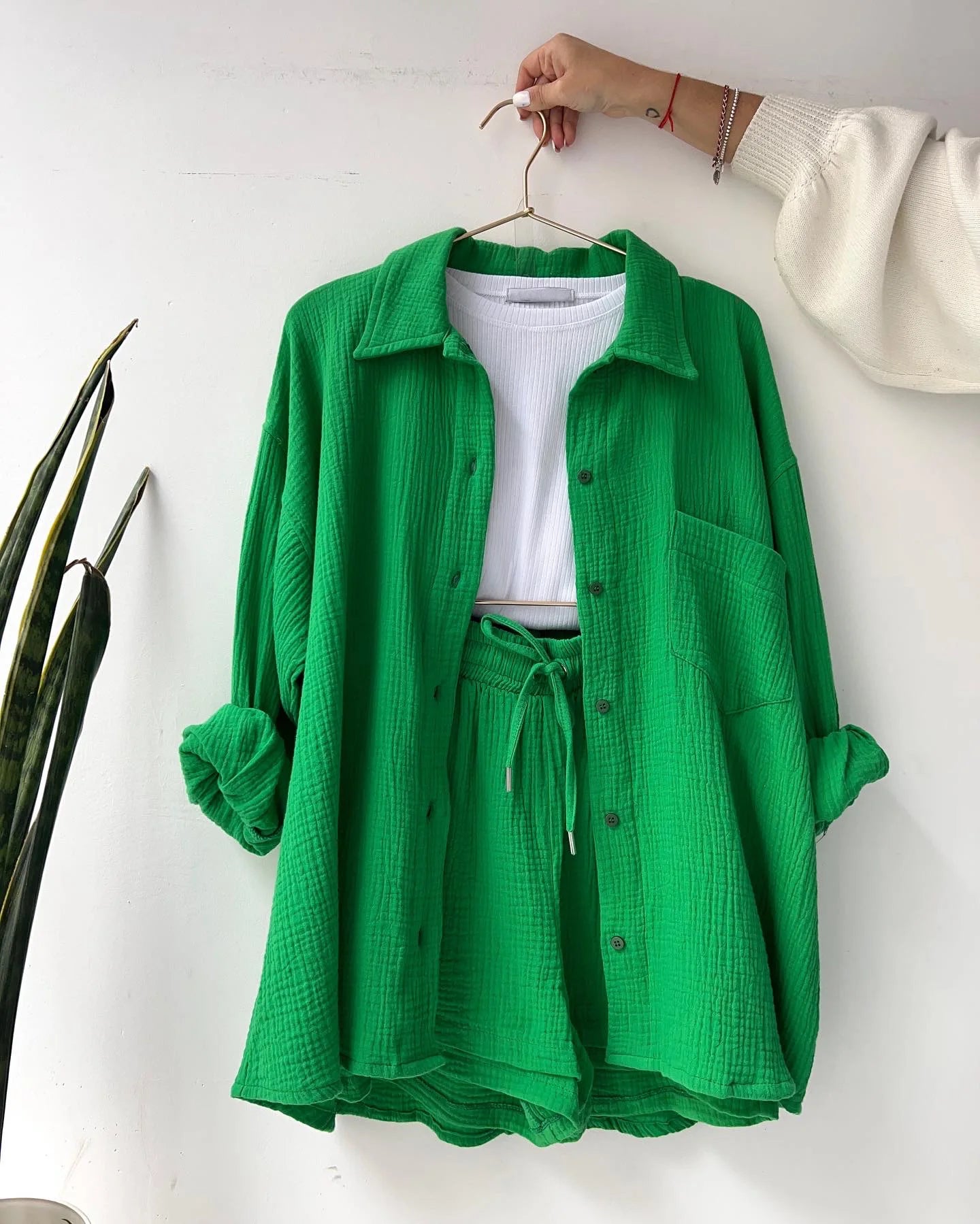 Solid Color Casual Loose Short Pants Sets For Women 2025 Elegant Summer Women's Two Pieces Suit Full Set Female Outfit Clothes