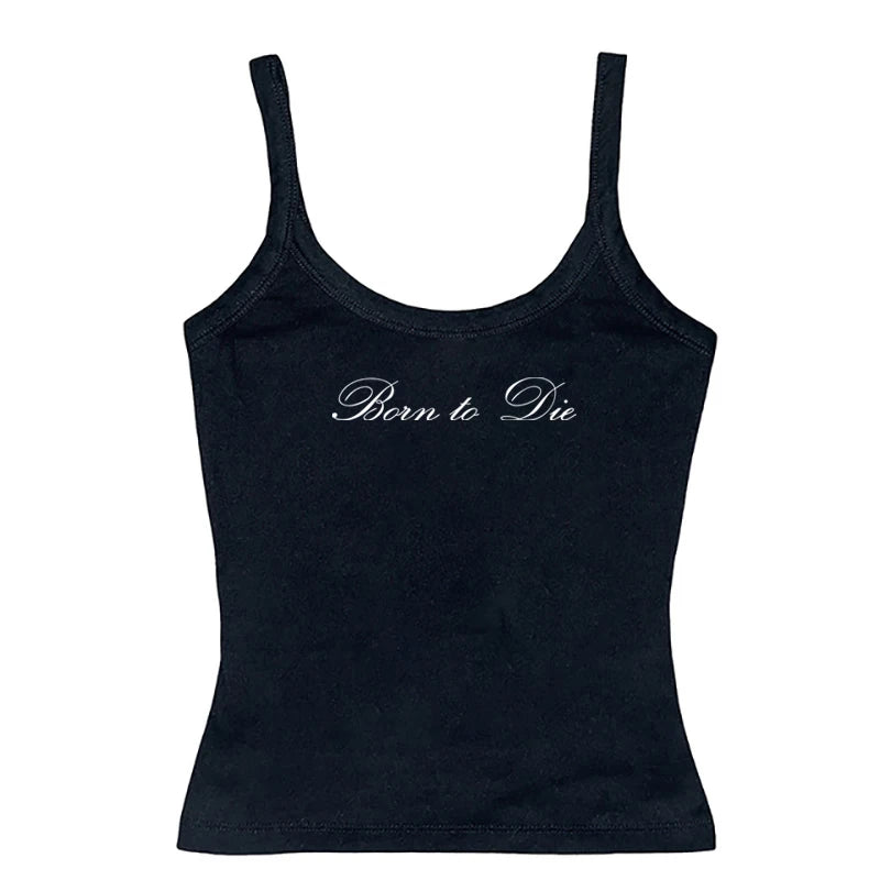 Gothic Grunge Punk Hip Hop Rock Streetwear Casual Sexy Crop Top Y2K Retro Harajuku Emo Girl Aesthetic Fashion Lace Camisole Tops