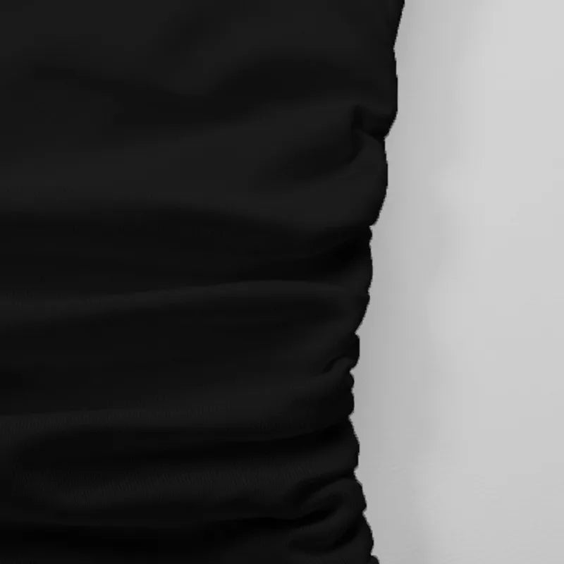 Summer New T-shirt Women Sexy Short Sleeve Fashion Tees Slash Neck Folds Crop Top Casual Streetwear Bodycon Solid Basic T-shirts