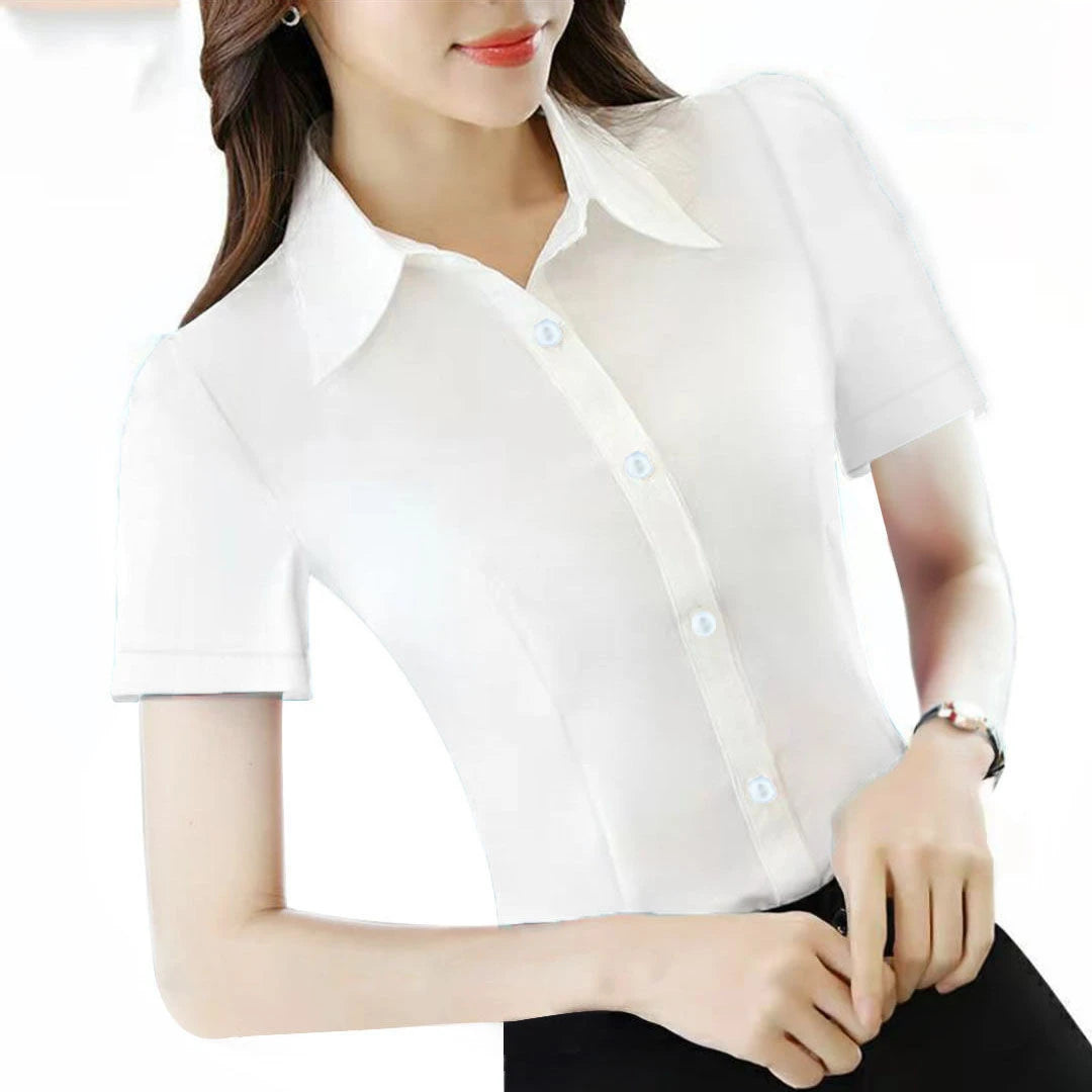 White Shirt Women Chiffon Dress Shirt Long Sleeve Blouses Slim Women Tops OL Korean Fashion Women Shirts Autumn Working Clothes