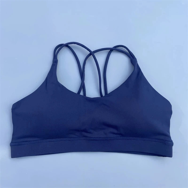 Solid Color soft high strength Women Fitness Bra Tight Sport Top Comprehensive Training Gym Yoga Underwear Tight With Chest Pad