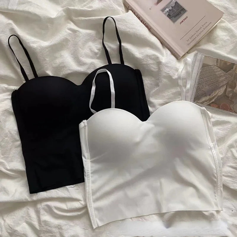 4 Colors Camisole for Women Fitness Crop Tops Mujer Ropa Summer Elegant Sexy All-match Casual Топ Женский Aesthetic Solid New