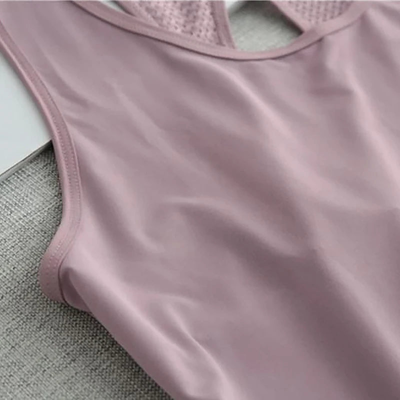 Summer Quick Dry Tank Top Thin Section Mesh Backless Loose Casual Versatile Camisole Yoga Sports T-Shirt Fitness Running Vest